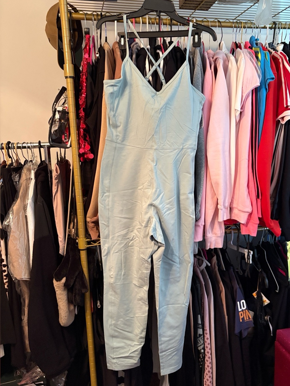 Old Navy Light Blue Strappy Jumpsuit